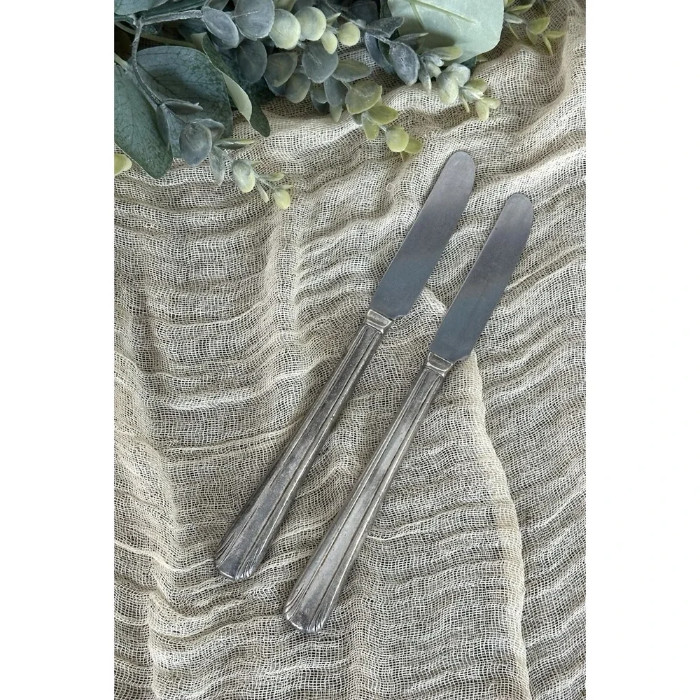 WM rogers ELTON 1940 Silverplate‎ French Hollow Grille KNIFE Star Eagle